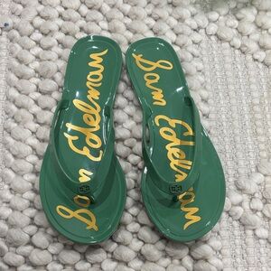 Sam Edelman Dean Green Jelly Sandals 6 NIB